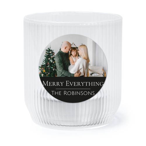 Personalised Clear Glass Tealight Holder with Round Stickers – Set of 6