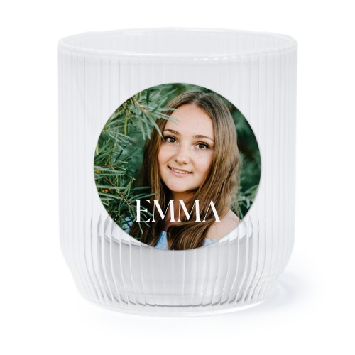 Windlichter transparent mit Aufkleber Runde - 6 Stk. 