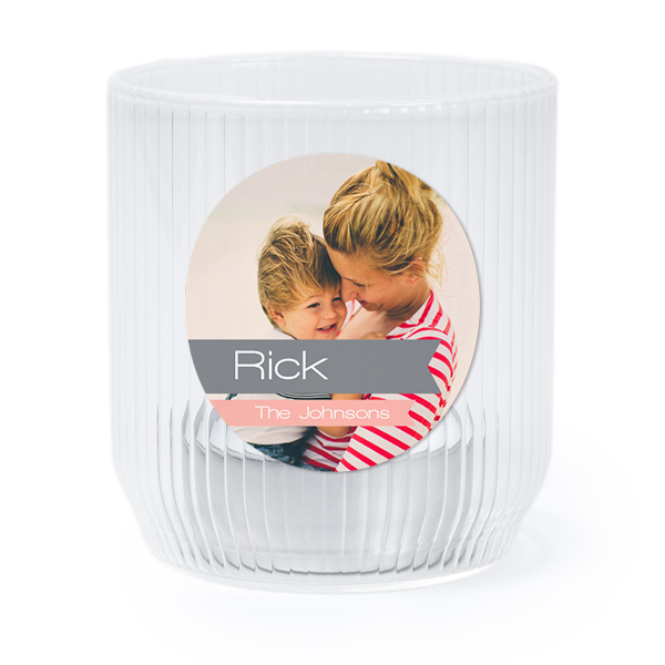 Windlichter transparent mit Aufkleber Runde - 6 Stk. 