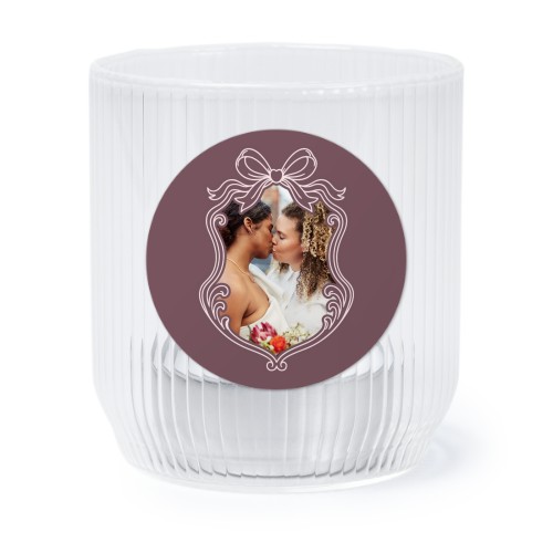 Personalised Clear Glass Tealight Holder with Round Stickers – Set of 6