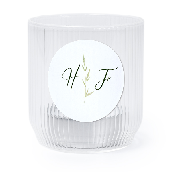 Windlichter transparent mit Aufkleber Runde - 6 Stk. 