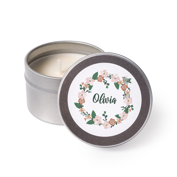 Flower Wreath Birds - Text Only