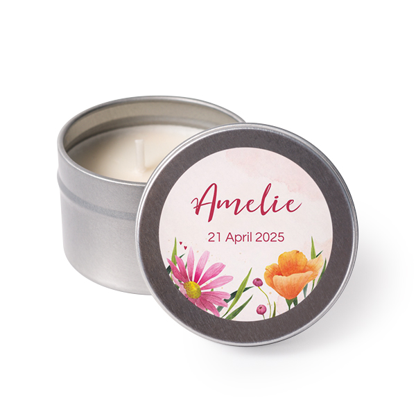 Tea Lights with Sticker - set of 12