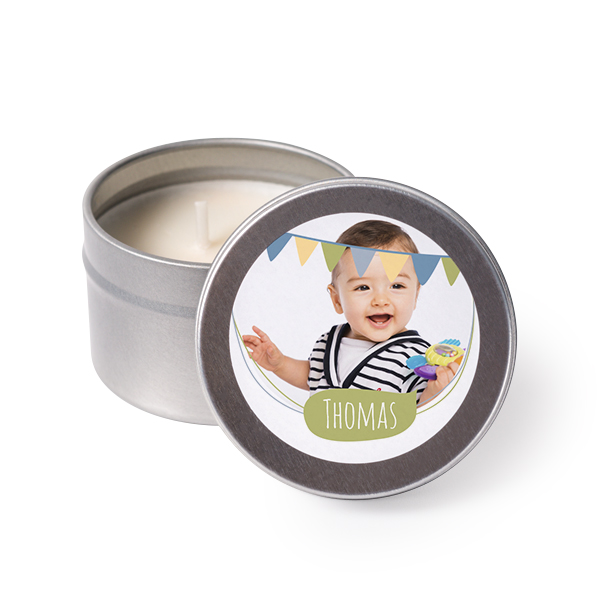 Bougies avec autocollants (lot de 24)