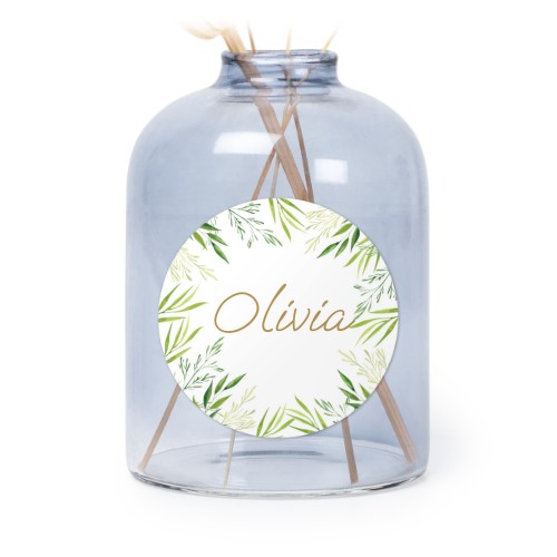 Pienet siniset maljakot pyöreillä tarroilla – 6 kpl