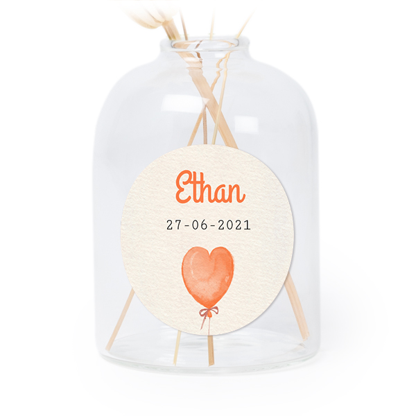 Små vaser med runda klistermärken – 6 st