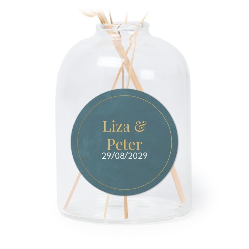 Små vaser med runda klistermärken – 6 st