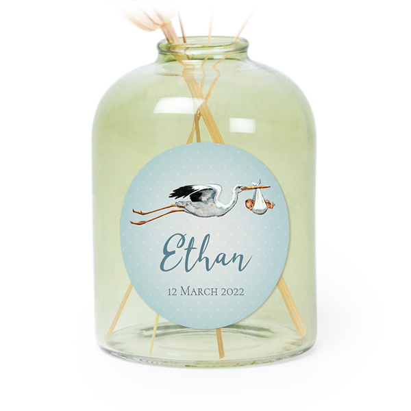 Små gröna vaser med runda klistermärken – 6 st