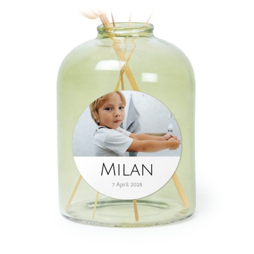 Små gröna vaser med runda klistermärken – 6 st