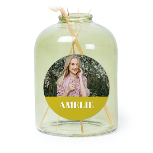 Pienet vihreät maljakot pyöreillä tarroilla – 6 kpl