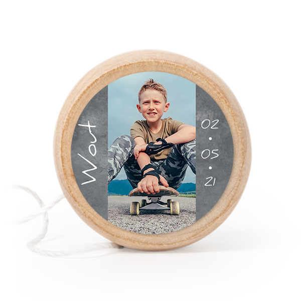 Holz Jojo Set personalisiert mit Fotostickern - 12 Stk.