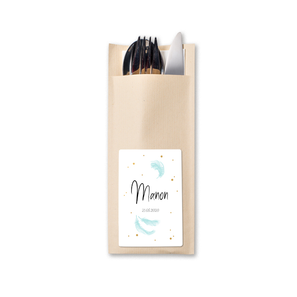 Cutlery envelope beige - set of 24