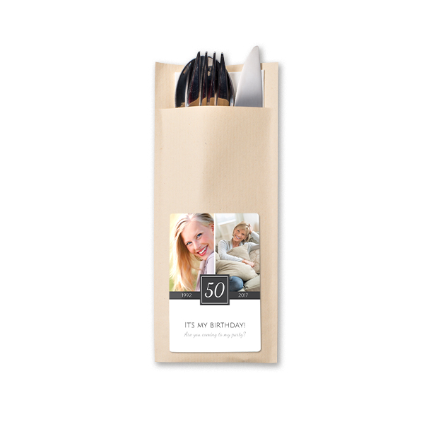 Cutlery envelope beige - set of 24