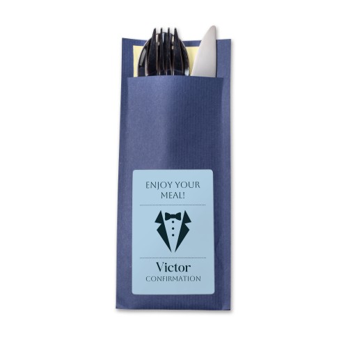 Pochette à couverts Bleu foncé (lot de 24)