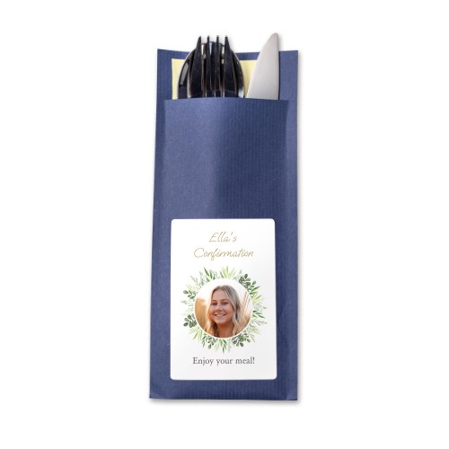 Pochette à couverts Bleu foncé (lot de 24) Pochette à couverts Bleu foncé (lot de 24)