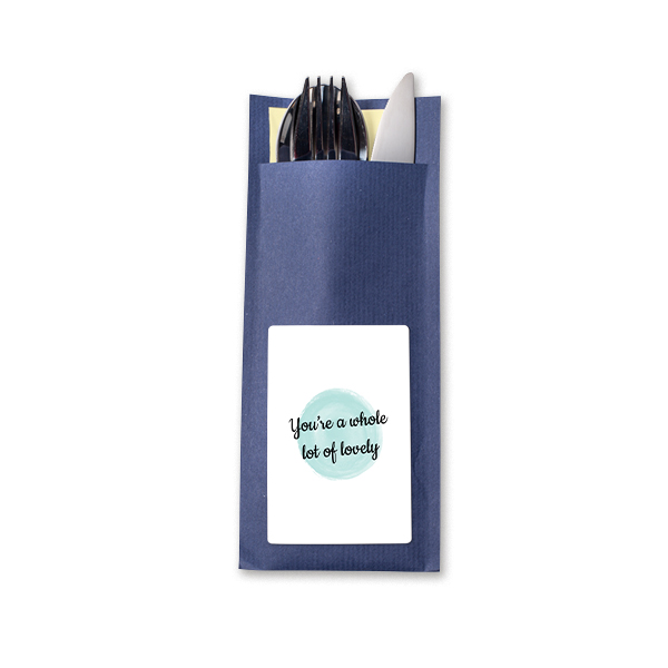 Cutlery envelope dark blue - set of 24