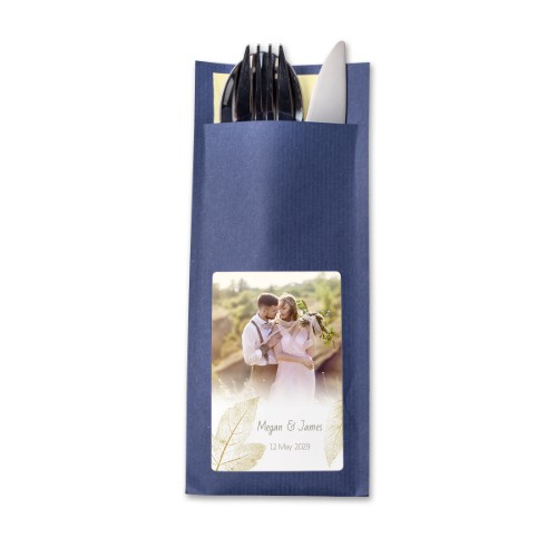Pochette à couverts Bleu foncé (lot de 24)
