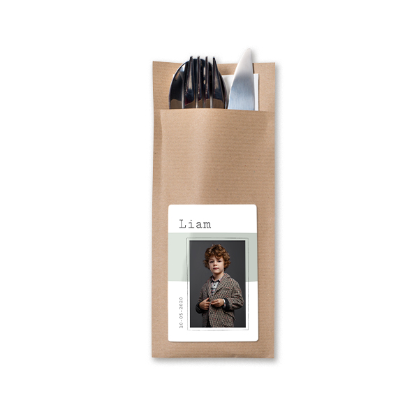 Cutlery envelope craft brown - set of 24