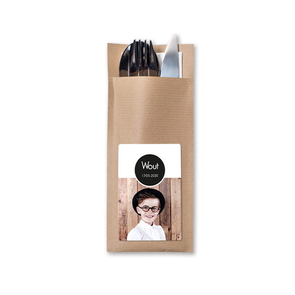 Cutlery envelope craft brown - set of 24 Cutlery envelope craft brown - set of 24