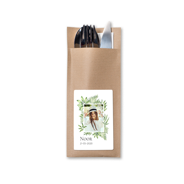 Cutlery envelope craft brown - set of 24