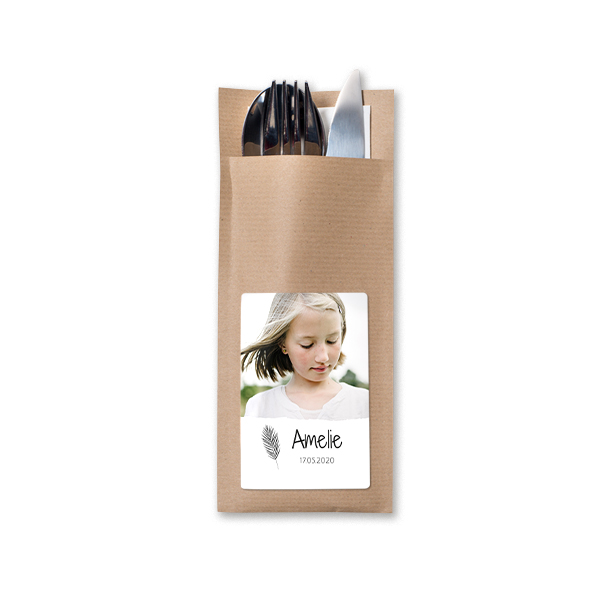 Cutlery envelope craft brown - set of 24 Cutlery envelope craft brown - set of 24