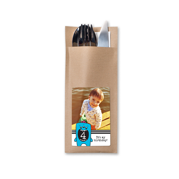 Cutlery envelope craft brown - set of 24