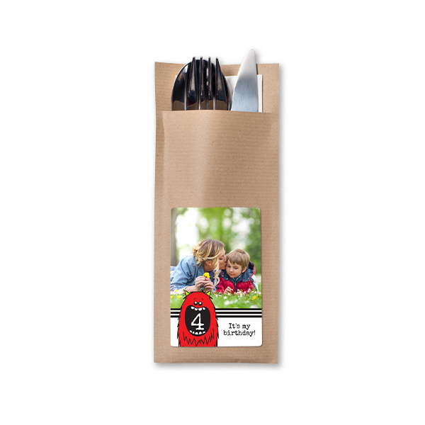 Cutlery envelope craft brown - set of 24