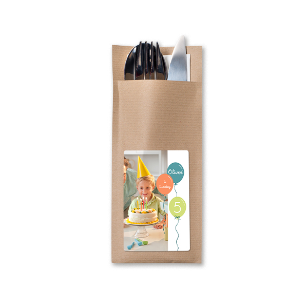 Besteckbeutel Kraftpapier braun - 24 Stk.
