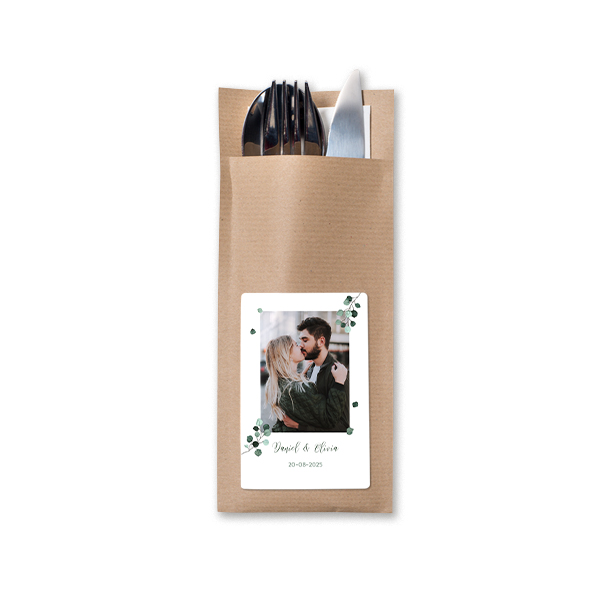 Cutlery envelope craft brown - set of 24