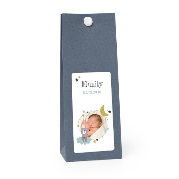Party favours bag blue 35x70mm Party favours bag blue 35x70mm