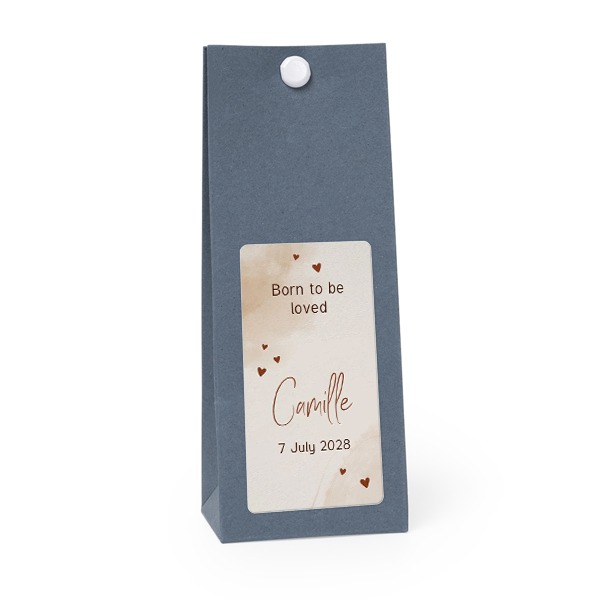 Sachet confiseur rectangle bleu lot de 12 Sachet confiseur rectangle bleu lot de 12