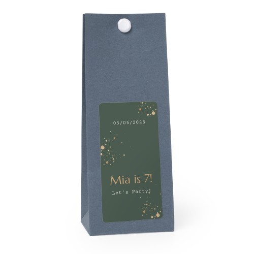 Party favours bag blue 35x70mm Party favours bag blue 35x70mm