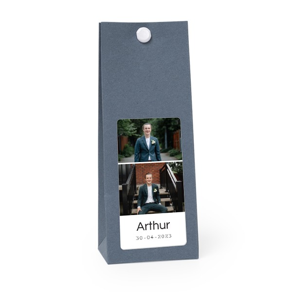 Sachet confiseur rectangle bleu lot de 12 Sachet confiseur rectangle bleu lot de 12