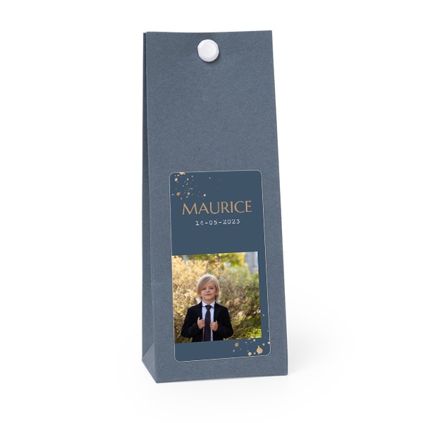 Sachet confiseur rectangle bleu lot de 12 Sachet confiseur rectangle bleu lot de 12