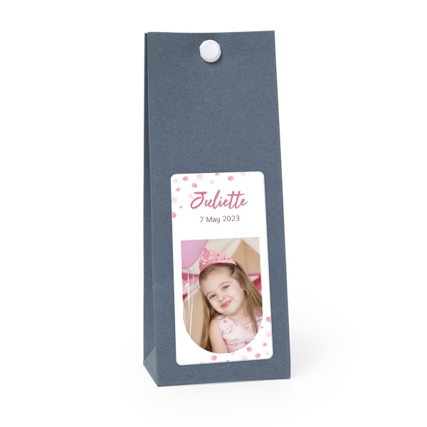 Party favours bag blue 35x70mm Party favours bag blue 35x70mm