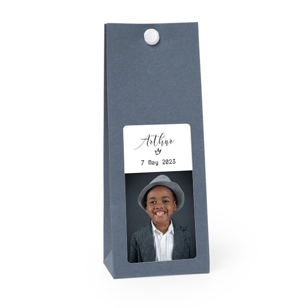 Sachet confiseur rectangle bleu lot de 12 Sachet confiseur rectangle bleu lot de 12