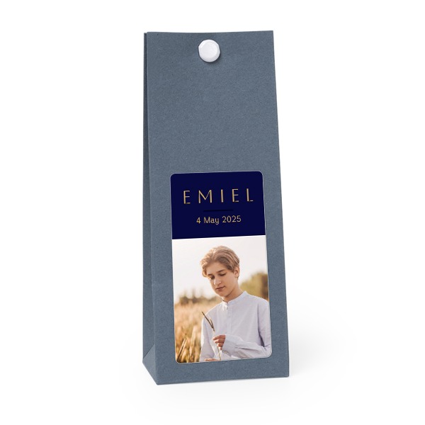 Sachet confiseur rectangle bleu lot de 12 Sachet confiseur rectangle bleu lot de 12