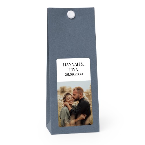 Sachet confiseur rectangle bleu lot de 12