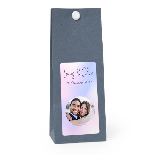 Snoepzakjes blauw rechthoek set van 12 Snoepzakjes blauw rechthoek set van 12