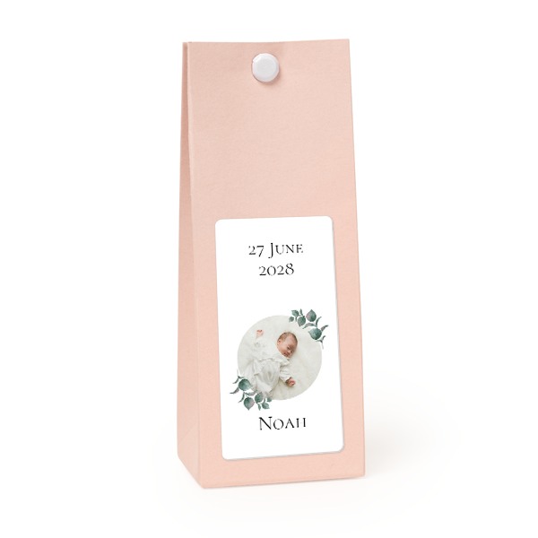 Rosa rechteckige Geschenktüte - 12 Stk. 