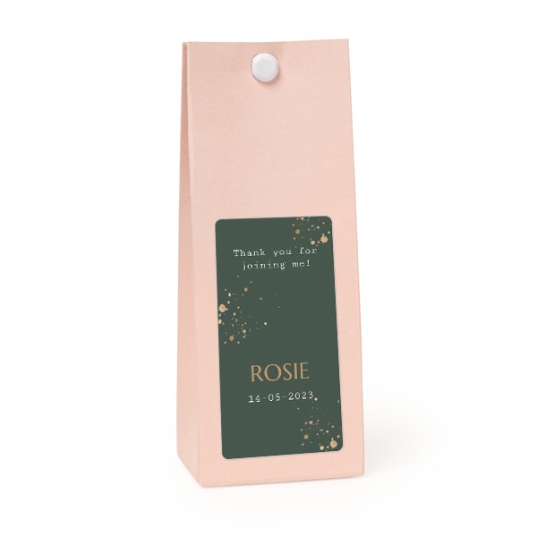 Sachet confiseur rectangle rose lot de 12