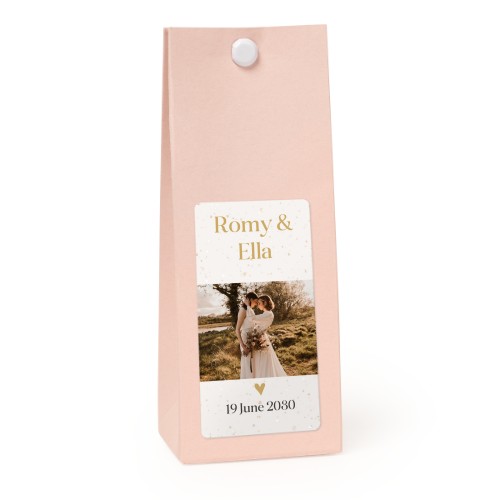 Rosa rechteckige Geschenktüte - 12 Stk. 