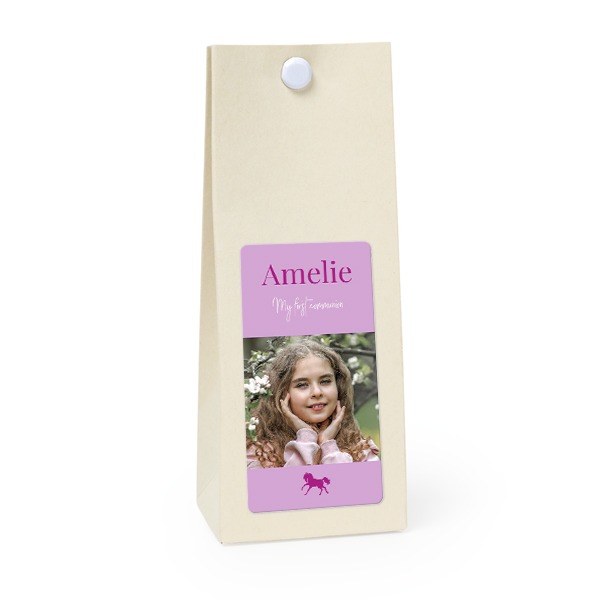 Snoepzakjes vanille rechthoek set van 12