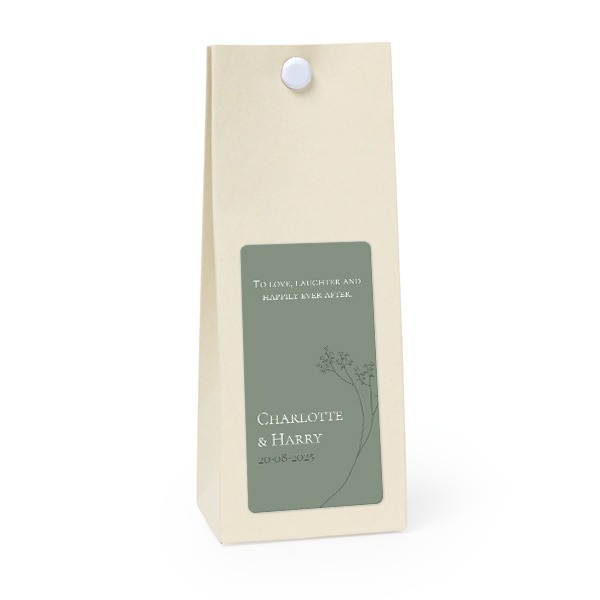 Beige rechteckige Geschenktüte - 12 Stk. Beige rechteckige Geschenktüte - 12 Stk.