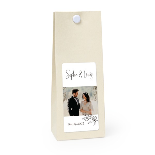 Sachet confiseur rectangle vanille lot de 12