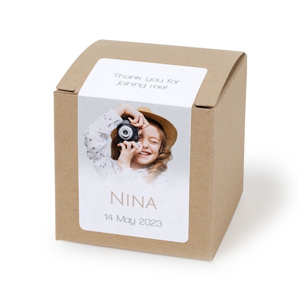 Brun pappersask med rektangulÀrt klistermÀrke - 24 st Brun pappersask med rektangulÀrt klistermÀrke - 24 st