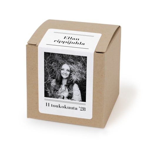 Ruskea paperirasia suorakulmion muotoisella tarralla - 24 kpl