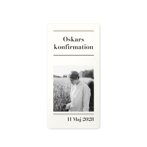 Presentetiketter rektangulär - 48 st