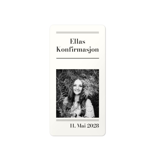 Gaveetiketter rektangulær - 48 stk