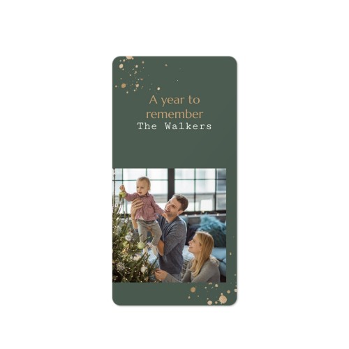 Presentetiketter rektangulär - 48 st